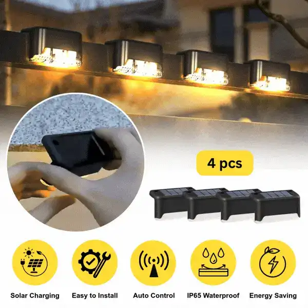 PatioLights, αδιάβροχα ηλιακά φώτα κήπου LED (4 τεμ.)